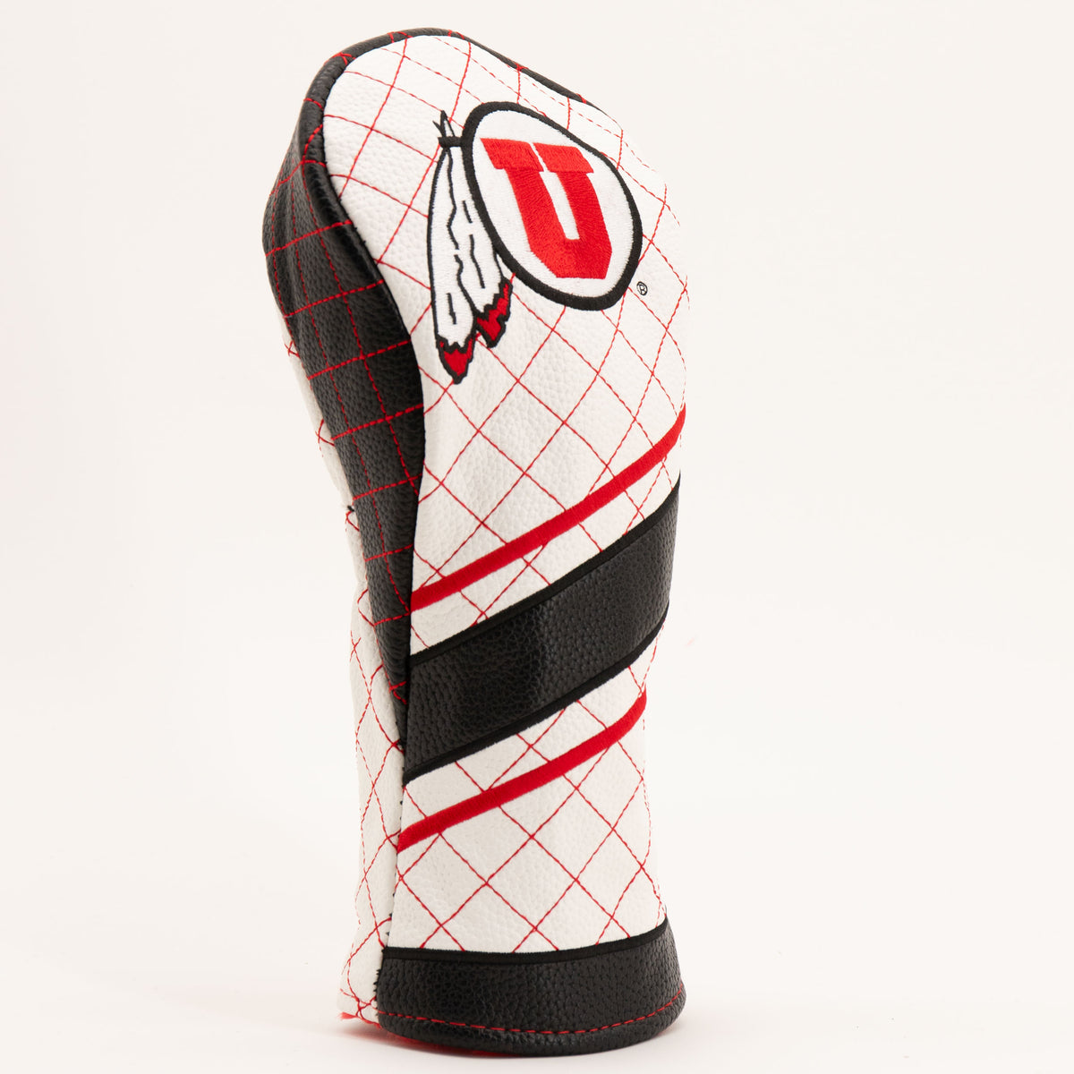 Utah Utes Striped Quilted Fairway Headcover, angled view