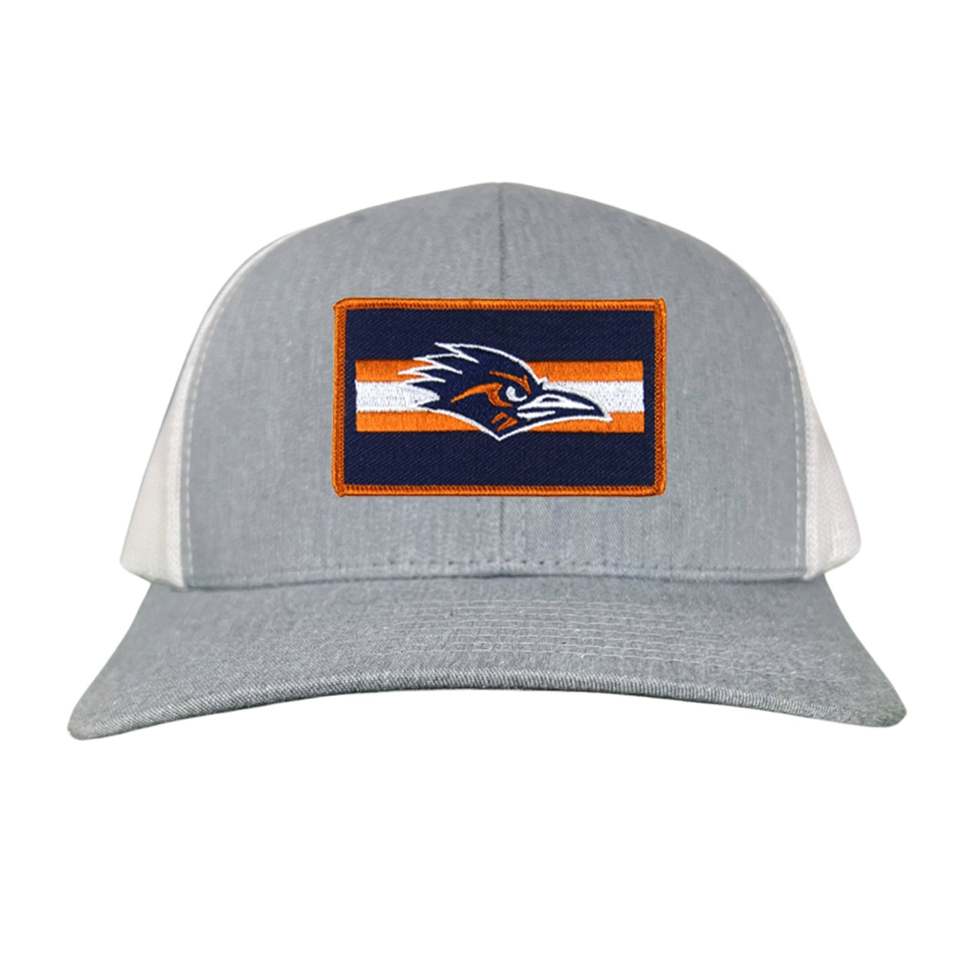UTSA Rectangle Stripe Roadrunner / Hats / 153 / UTSA007 - Heather Grey / White Curved Bill Mesh Snapback - Club Rehab
