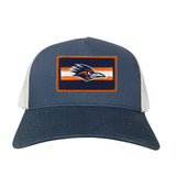 Navy / White Curved Bill Mesh Snapback