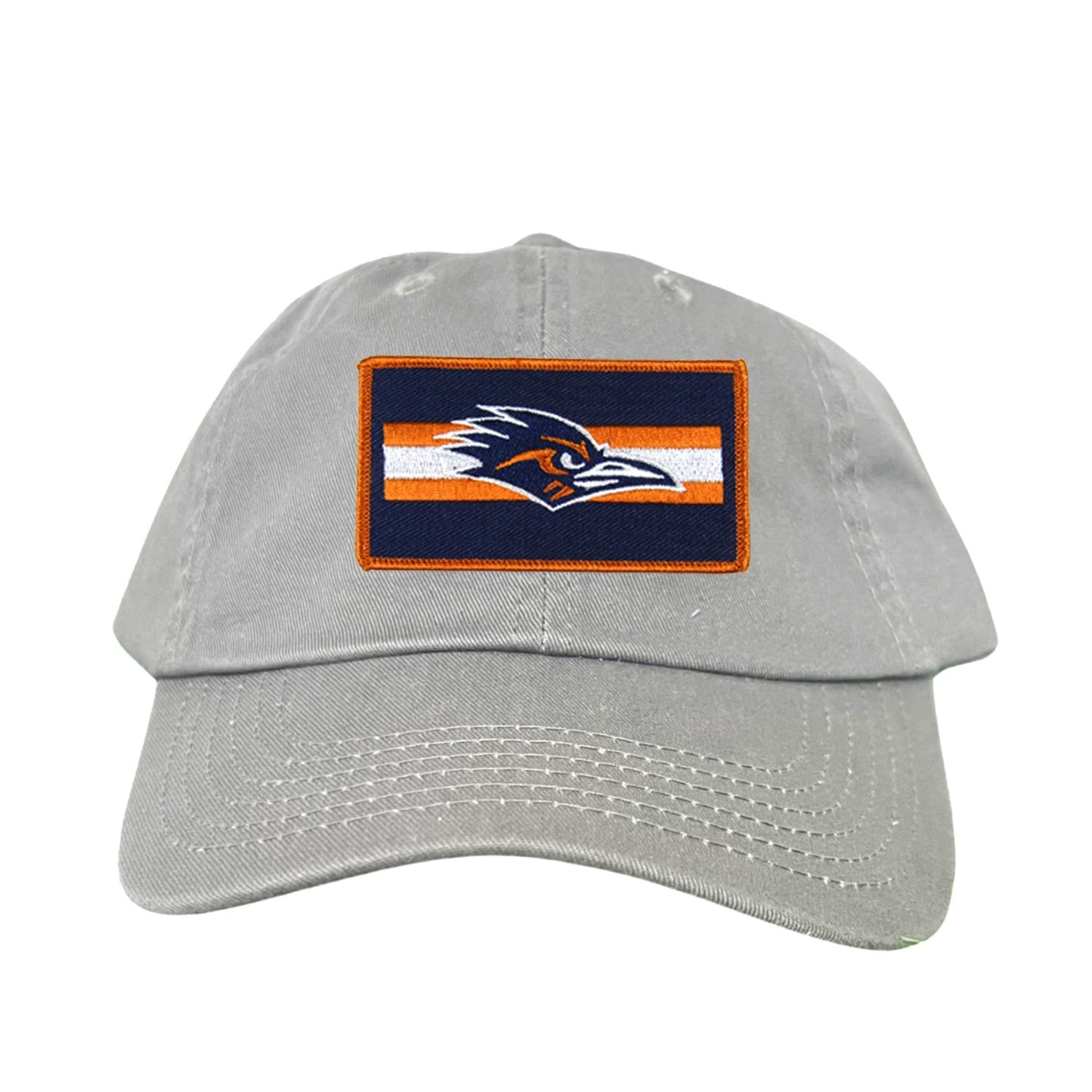 UTSA Rectangle Stripe Roadrunner / Hats / 153 / UTSA007 - Dad Hat Grey - Club Rehab