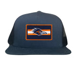 Flat Bill Navy Mesh Snapback