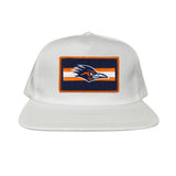 Flat Bill White Canvas Snapback