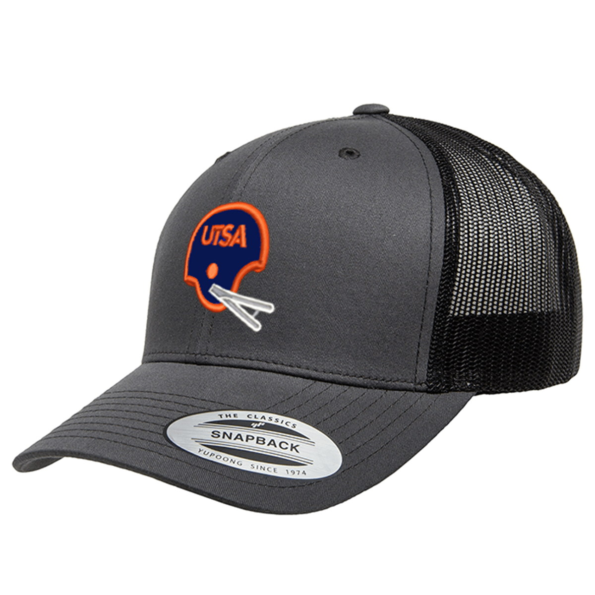 UTSA Retro Helmet - Curved Mesh Charcoal - Club Rehab