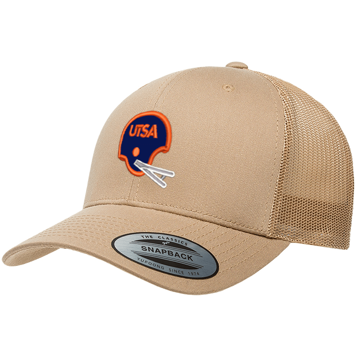UTSA Retro Helmet - Curved Mesh Khaki - Club Rehab