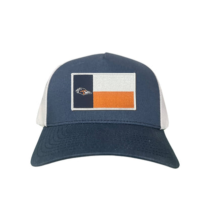 UTSA / Roadrunner State Flag / Curved Bill Mesh Snapback / 154 / UTSA002 - Navy / White Curved Bill Mesh Snapback - Club Rehab