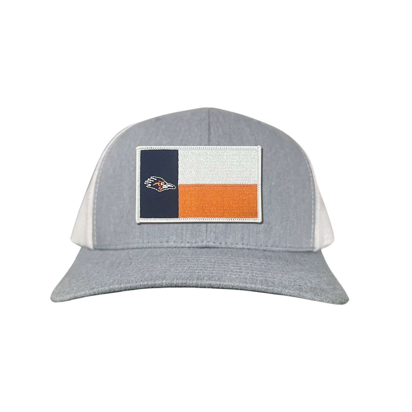 UTSA / Roadrunner State Flag / Curved Bill Mesh Snapback / 154 / UTSA002 - Heather Grey / White Curved Bill Mesh Snapback - Club Rehab