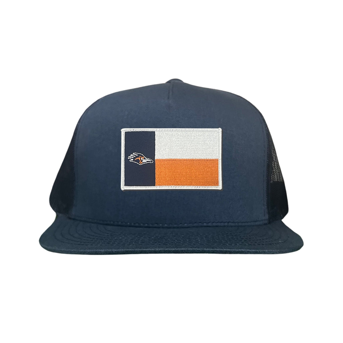 UTSA / Roadrunner State Flag / Curved Bill Mesh Snapback / 154 / UTSA002 - Flatbill Navy Mesh Snapback - Club Rehab