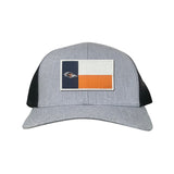 Heather Gray / Black Curved Mesh Snapback