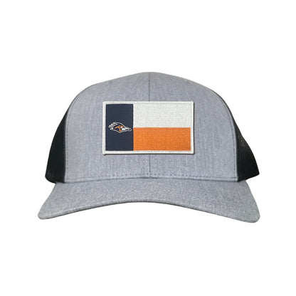 UTSA / Roadrunner State Flag / Curved Bill Mesh Snapback / 154 / UTSA002 - Heather Gray / Black Curved Mesh Snapback - Club Rehab