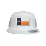 Flatbill White  Mesh Snapback