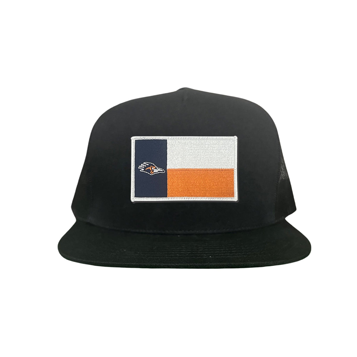 UTSA / Roadrunner State Flag / Curved Bill Mesh Snapback / 154 / UTSA002 - Flatbill Black Mesh Snapback - Club Rehab