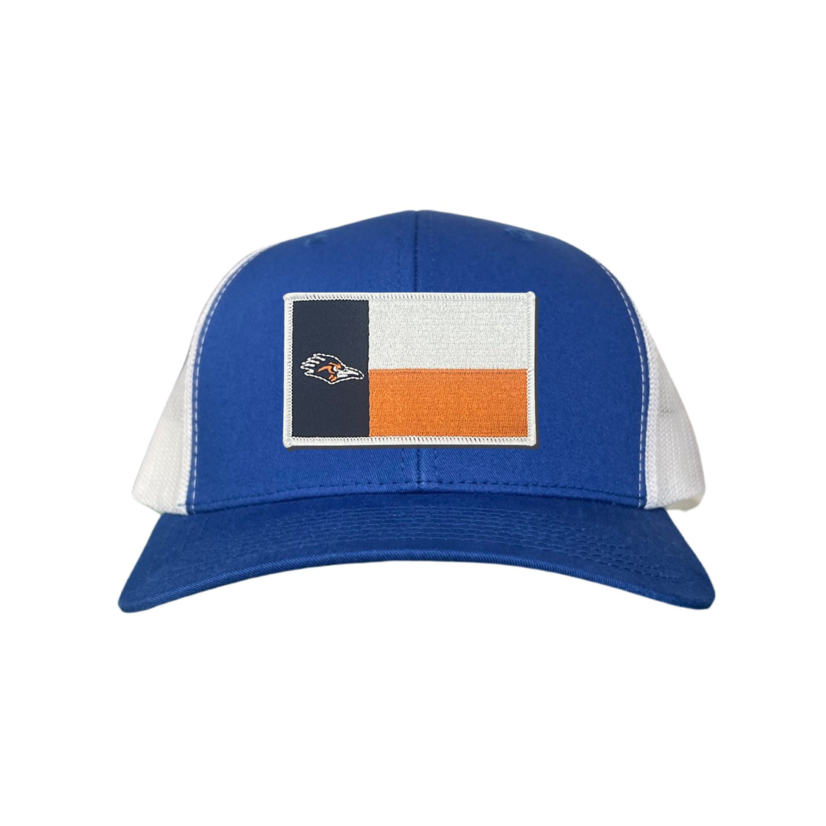 UTSA / Roadrunner State Flag / Curved Bill Mesh Snapback / 154 / UTSA002 - Royal / White Curved Bill Mesh Snapback - Club Rehab