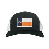 Charcoal / White Curved Bill Mesh Snapback