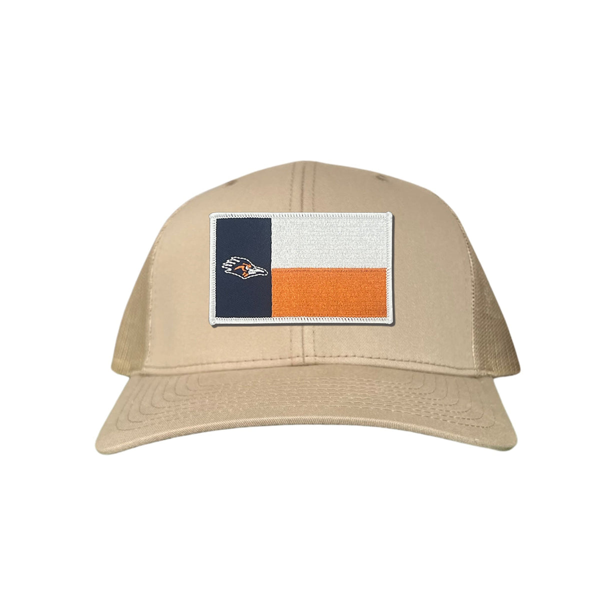 UTSA / Roadrunner State Flag / Curved Bill Mesh Snapback / 154 / UTSA002 - Khaki Curved Bill Mesh Snapback - Club Rehab