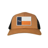 Caramel / Black Curved Mesh Snapback
