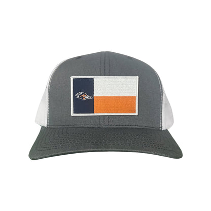 UTSA / Roadrunner State Flag / Curved Bill Mesh Snapback / 154 / UTSA002 - Flatbill Charcoal Canvas Snapback - Club Rehab