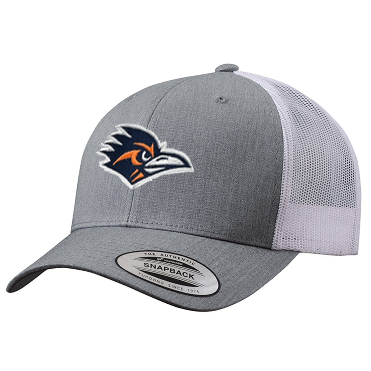 UTSA The Logo Embroidered - Heather Grey / White Curved Bill Mesh Snapback - Club Rehab