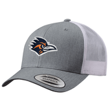 Heather Grey / White Curved Bill Mesh Snapback