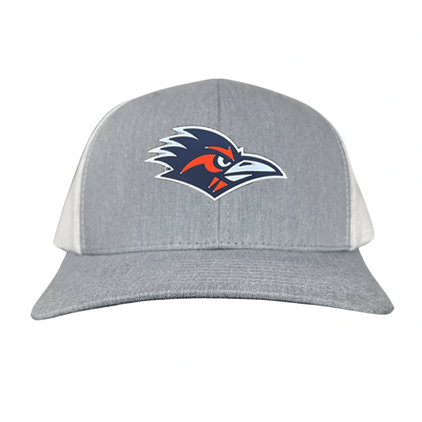 UTSA The Logo Rubber Patch - Heather Grey / White Curved Bill Mesh Snapback - Club Rehab