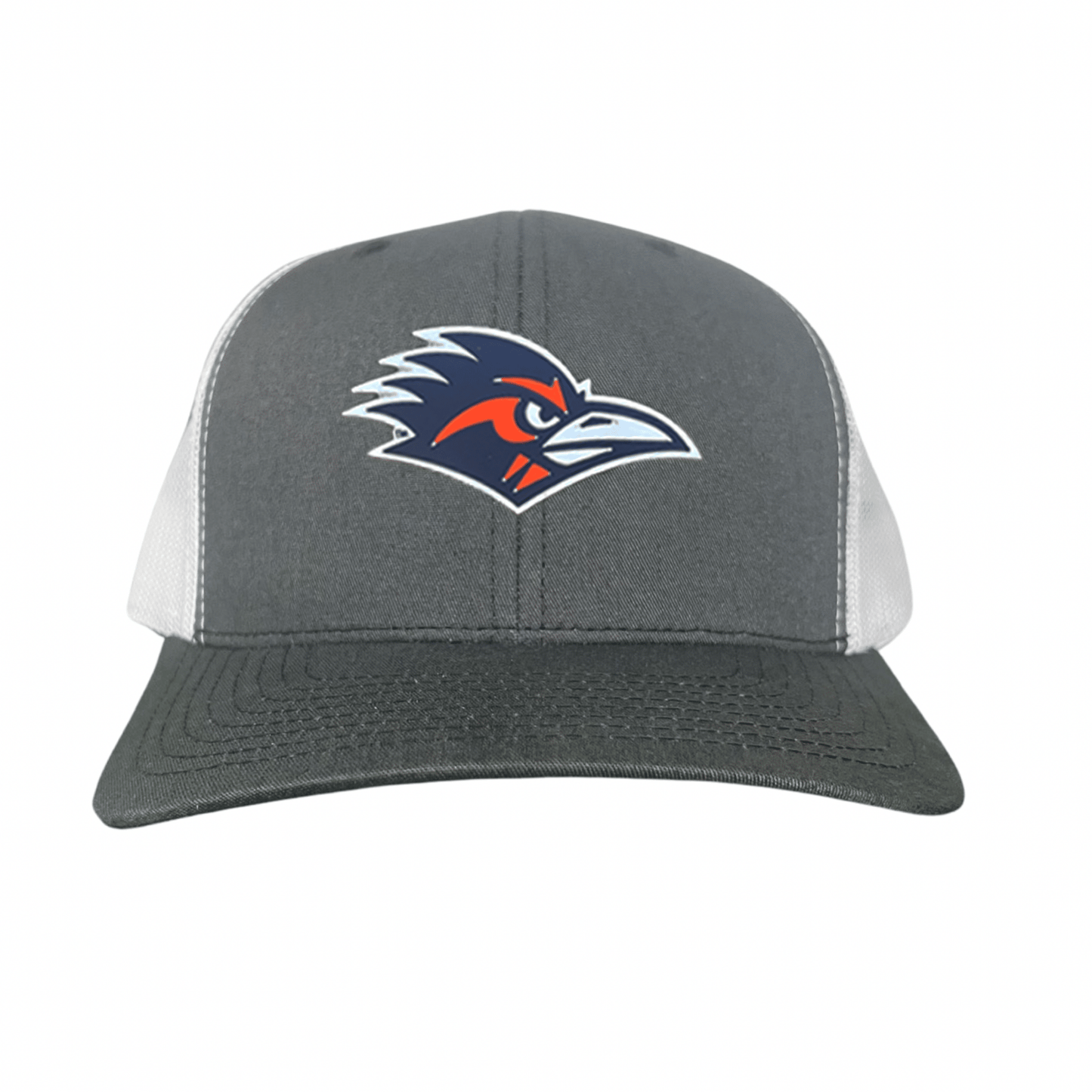 UTSA The Logo Rubber Patch - Charcoal / White Curved Bill Mesh Snapback - Club Rehab