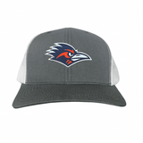 Charcoal / White Curved Bill Mesh Snapback