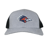 Heather Grey / Black Curved Bill Mesh Snapback