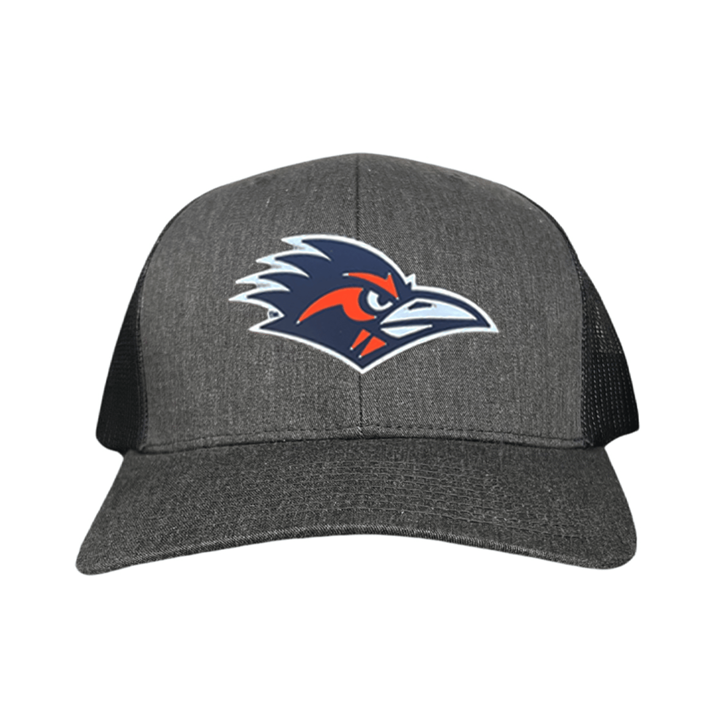 UTSA The Logo Rubber Patch - Dark Heather / Black Curved Bill Mesh Snapback - Club Rehab