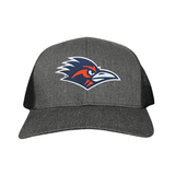 Dark Heather / Black Curved Bill Mesh Snapback