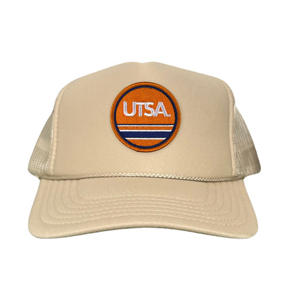 UTSA UTSA Circle Line Patch / Hats/ 160 / UTSA - Heather Grey / White Curved Bill Mesh Snapback - Club Rehab