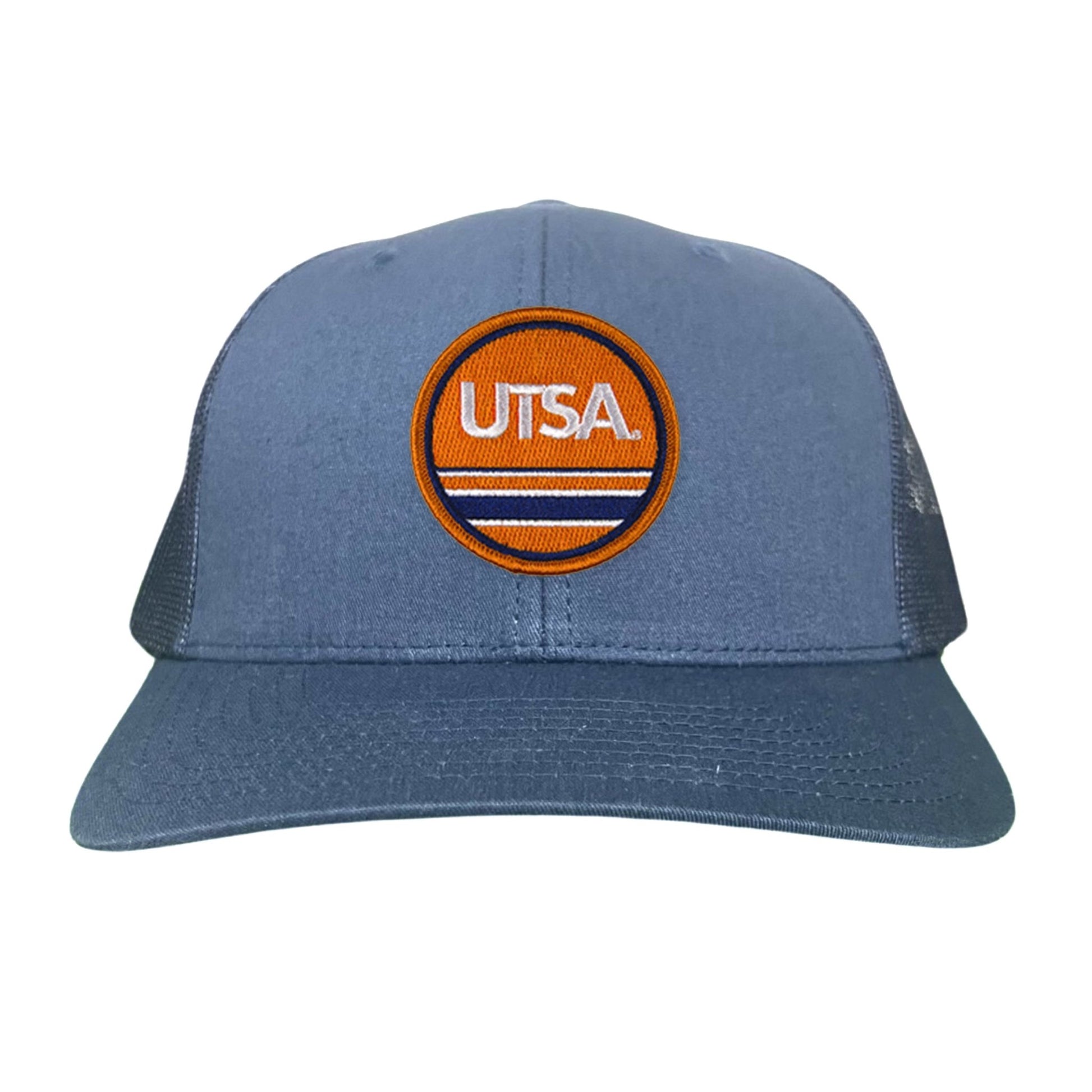 UTSA UTSA Circle Line Patch / Hats/ 160 / UTSA - Heather Grey / White Curved Bill Mesh Snapback - Club Rehab