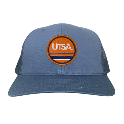 UTSA UTSA Circle Line Patch / Hats/ 160 / UTSA - Heather Grey / White Curved Bill Mesh Snapback - Club Rehab