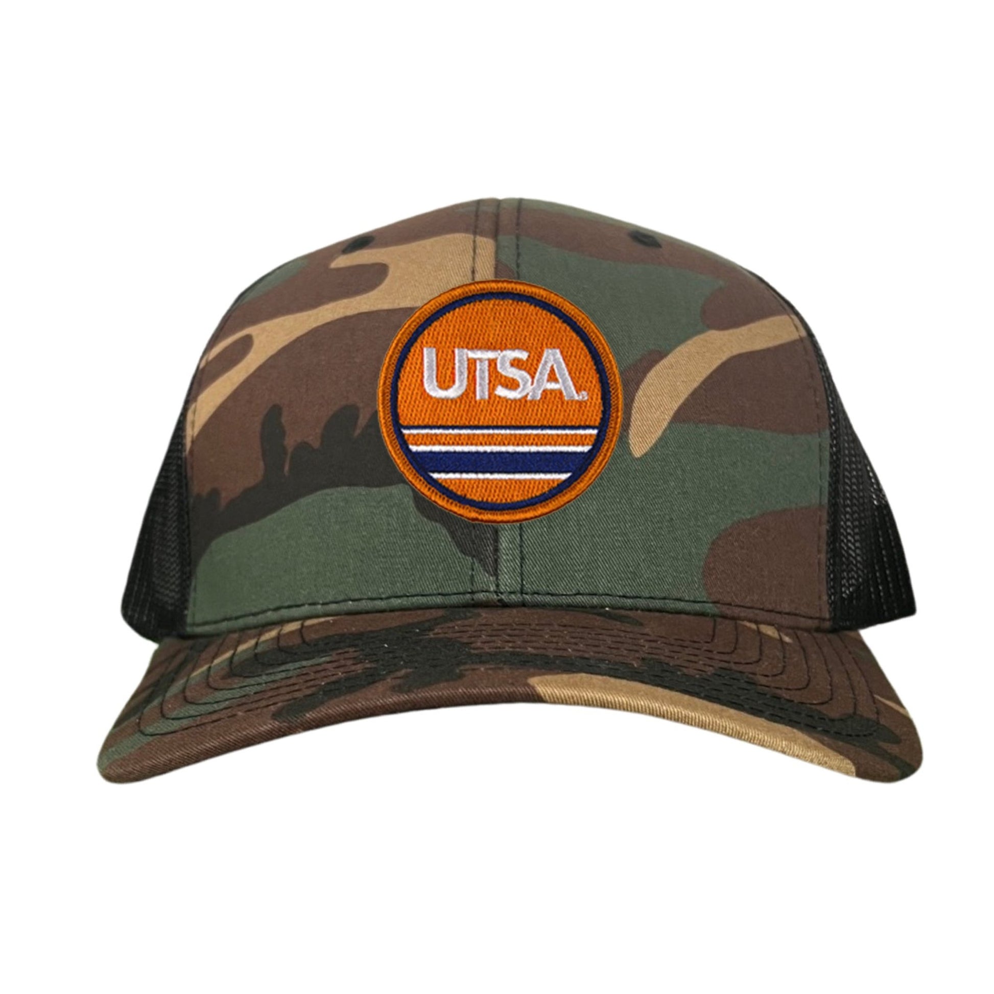 UTSA UTSA Circle Line Patch / Hats/ 160 / UTSA - Heather Grey / White Curved Bill Mesh Snapback - Club Rehab