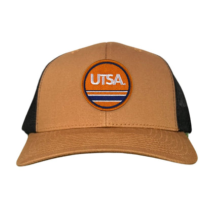 UTSA UTSA Circle Line Patch / Hats/ 160 / UTSA - Heather Grey / White Curved Bill Mesh Snapback - Club Rehab