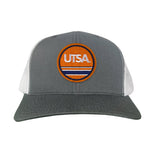 Heather Grey / White Curved Bill Mesh Snapback