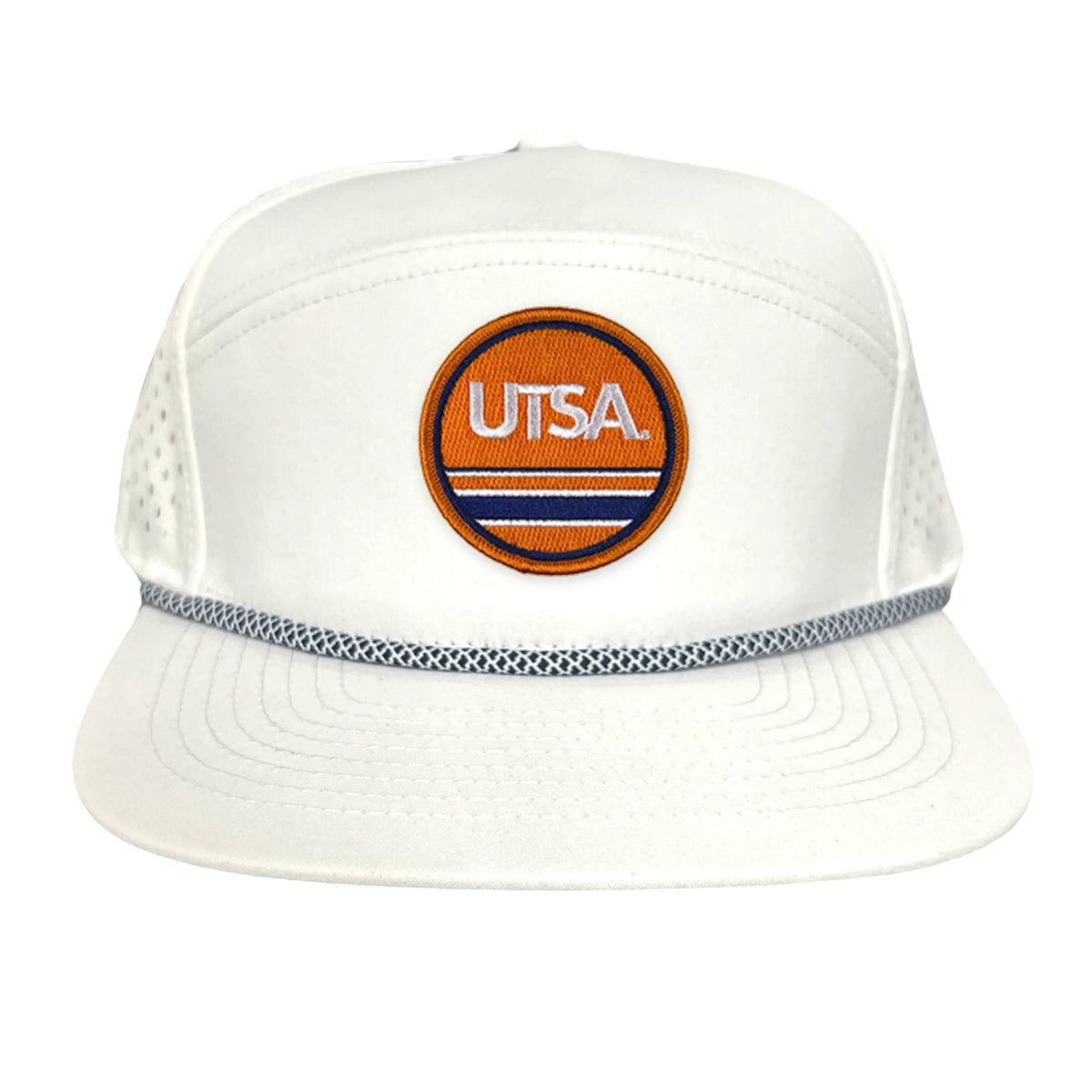 UTSA UTSA Circle Line Patch / Hats/ 160 / UTSA - Heather Grey / White Curved Bill Mesh Snapback - Club Rehab