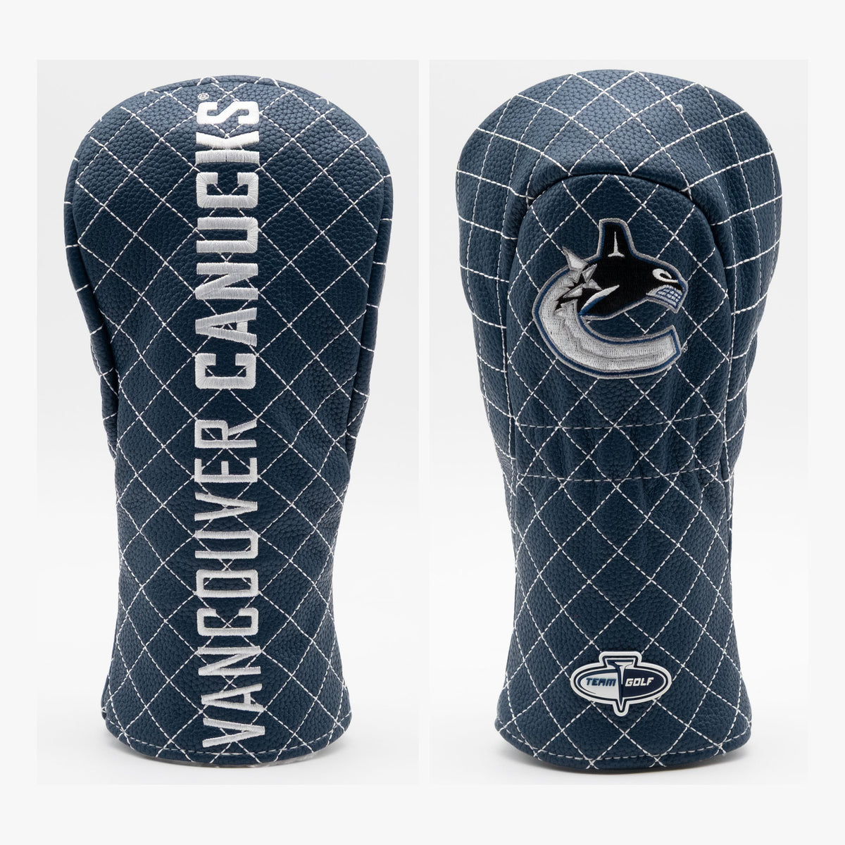 Vancouver Canucks Solid Quilted Fairway Headcover, front and back views
