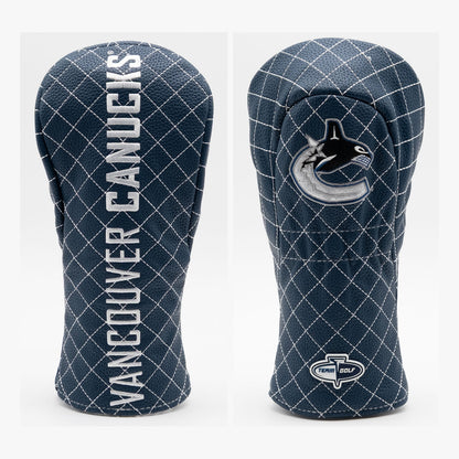 Vancouver Canucks Solid Quilted Fairway Headcover, front and back views
