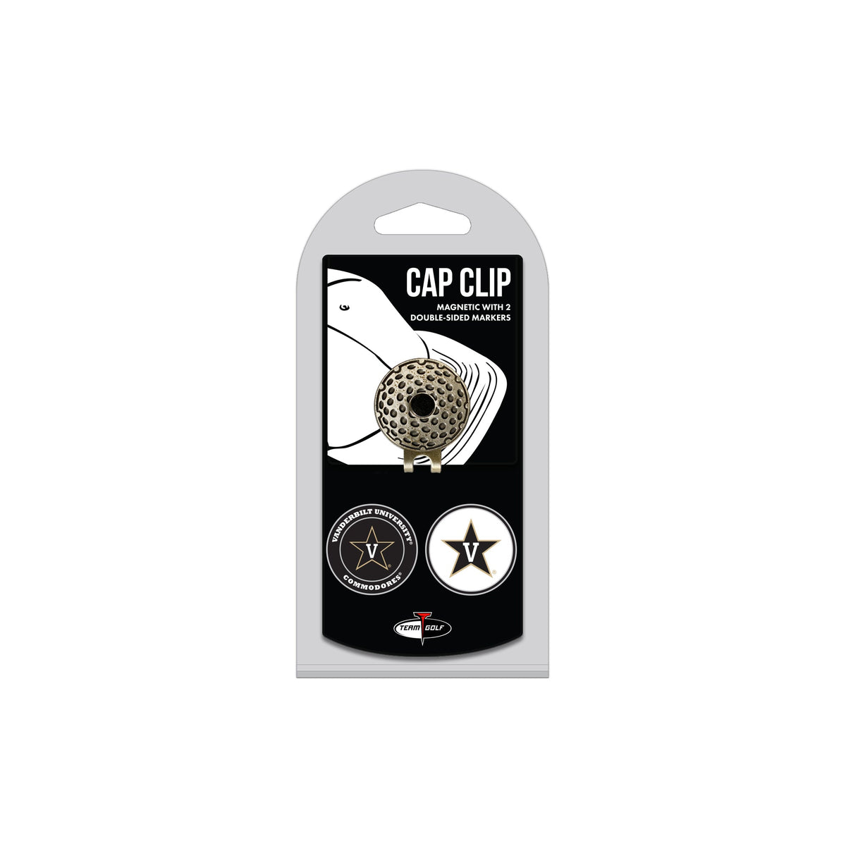 Vanderbilt Commodores hat clip with two golf ball markers
