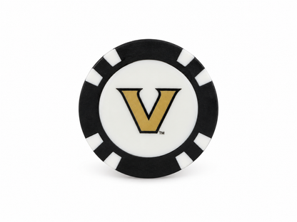 Vanderbilt golf ball marker with wordmark on white background