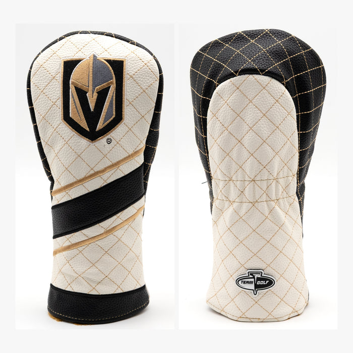 Vegas Golden Knights Striped Quilted Fairway Headcover, front and back views