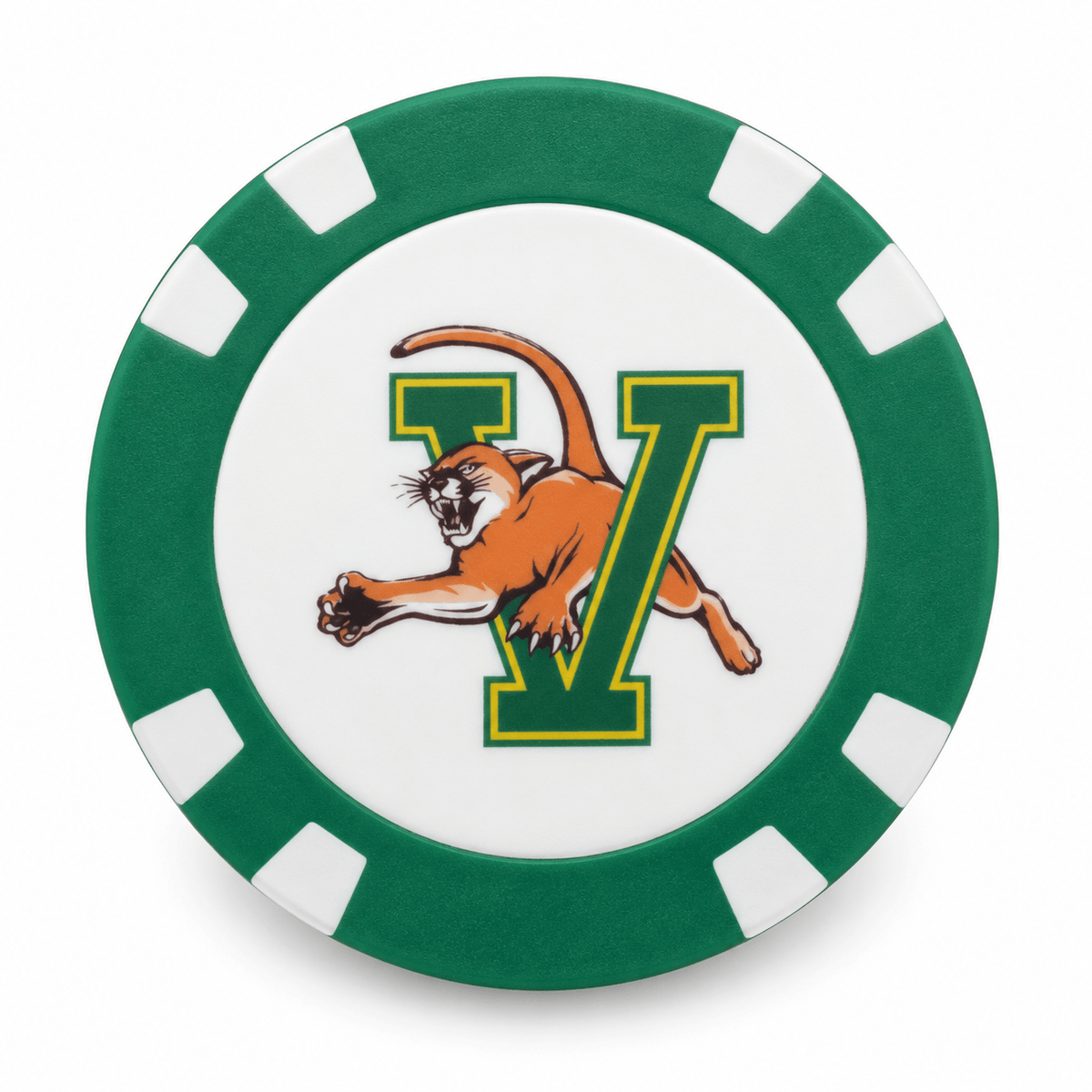 Vermont Catamounts poker chip alternate Catamount logo