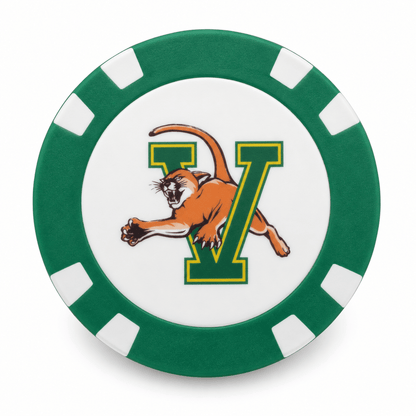 Vermont Catamounts poker chip alternate Catamount logo