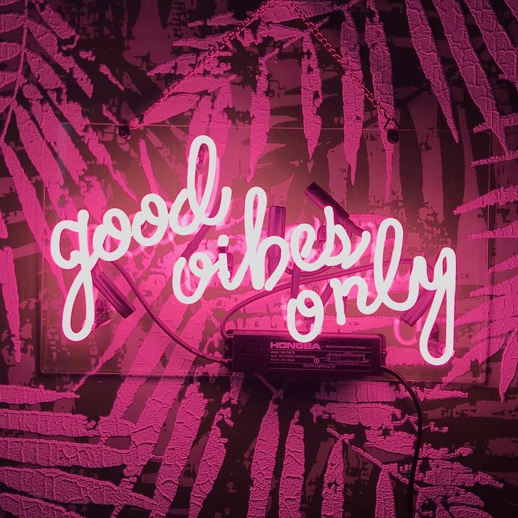 Vibes Neon Signs - Pink - Club Rehab