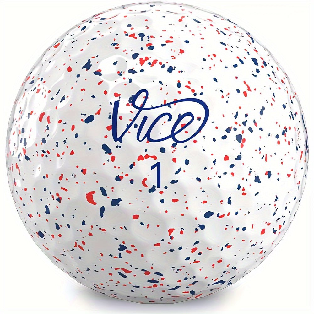 Vice Pro Drip Golf Balls - Red/Blue/White - Club Rehab - Golf BallVice Pro Drip Golf Balls - Red/Blue/White