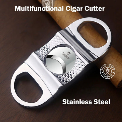 Victory Crown Multi - Functional Cigar Cutter - Club Rehab - Cigar AccessoriesBlackVictory Crown Multi - Functional Cigar Cutter