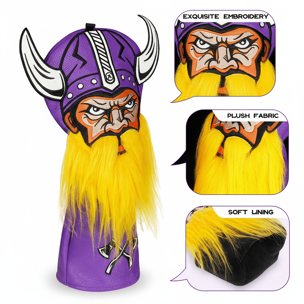 Viking Warrior Golf Headcover – Fury Edition - Blade putter - Club Rehab
