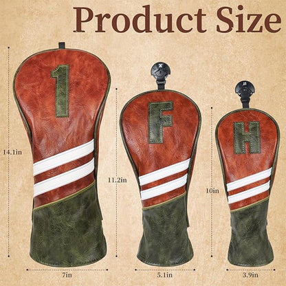 Vintage Classic Golf Headcover - Hybrid (H) - Club Rehab