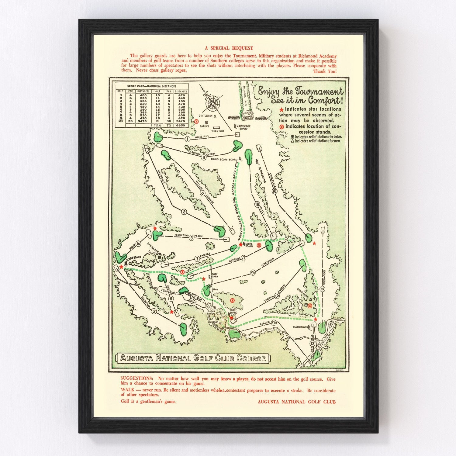 Vintage Map of - Unframed Print 12" x 18" - Club Rehab