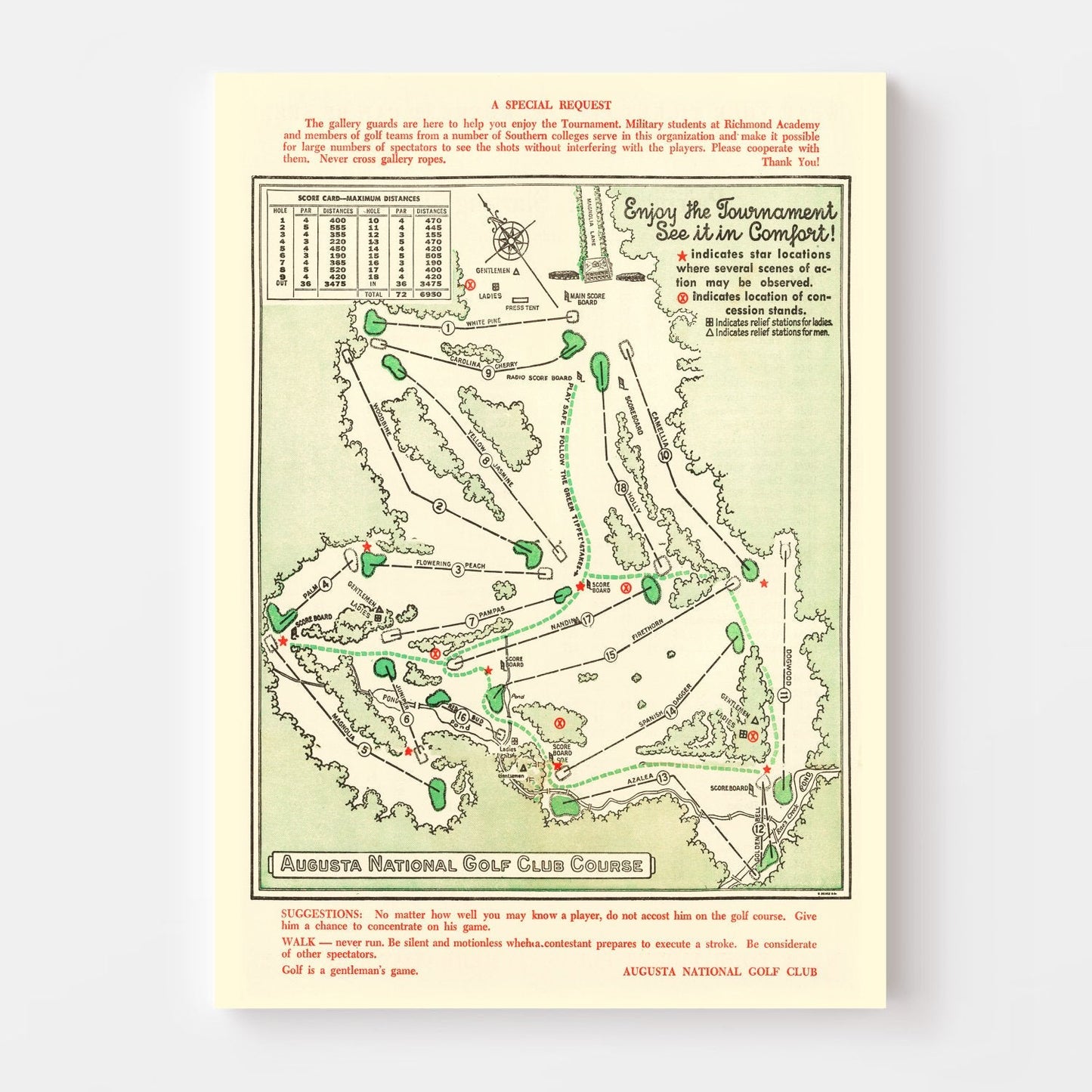 Vintage Map of - Unframed Print 12" x 18" - Club Rehab