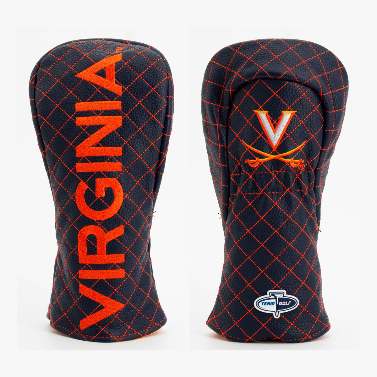 Virginia Cavaliers Solid Quilted Fairway Headcover, front and back views